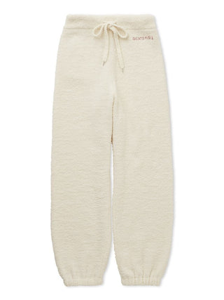 Cream Baby Moco Cat Long Lounge Pants by Gelato Pique USA, ultra-soft loungewear offering warmth and cosiness, front view