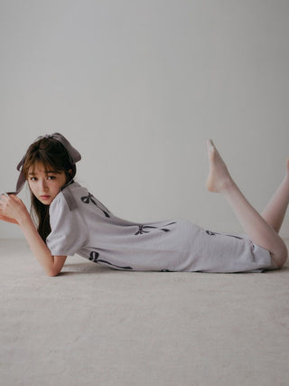 Ribbon Jacquard Lounge Dress