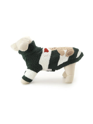 Bear with Hat Pattern High Neck Pet Clothes in green, Premium Luxury Pet Apparel, Pet Clothes at Gelato Pique USA.