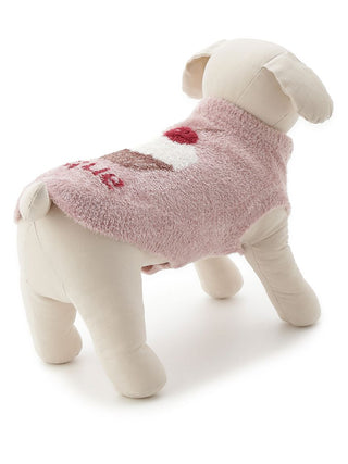 Pink CAT&DOG cupcake sleeveless pet clothes on mannequin, featuring soft fabric and cupcake design.