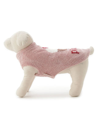 Plush dog mannequin wearing CAT&DOG Cupcake sleeveless pet clothes in soft pink color.