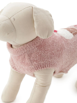 Mannequin dog wearing CAT&DOG Cupcake sleeveless pet clothes in pink, showcasing cozy and stylish design.
