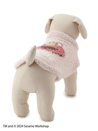 Dog mannequin wearing Sesame Street Elmo Jacquard Pullover by CAT & DOG.