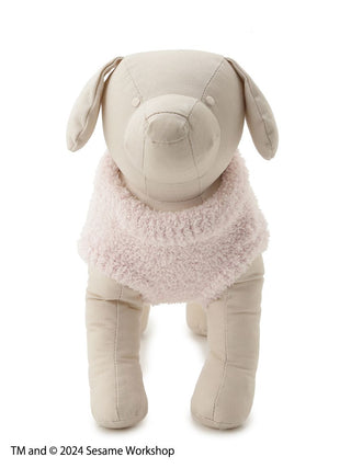Plush dog mannequin wearing a soft pink sweater from the Sesame Street Cat & Dog Elmo Jacquard Pullover collection.