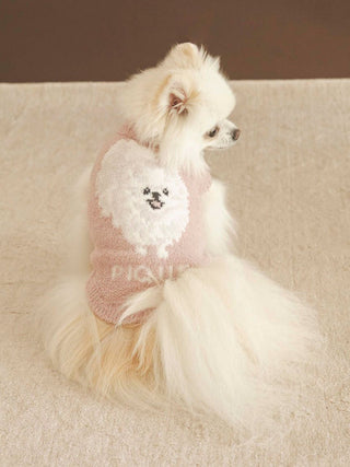 Pomeranian wearing CAT&DOG Baby Moco pet clothes, featuring a cute fluffy design.