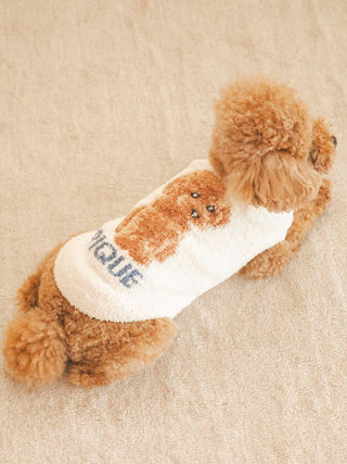 Toy Poodle wearing CAT&DOG pet clothes with cute print, ideal for stylish small dog wear