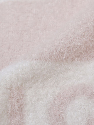 Close-up of Gelato Pique Smoothie fabric used in CAT&DOG Smoothie 2 Border Pet Blanket with soft pink and white texture.