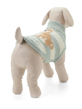 Shiba Inu design pet clothes on a mannequin, warm knitwear for dogs. Perfect for small breeds. Stylish CAT&DOG Baby Moco.