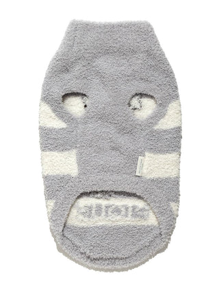 CAT&DOG Baby Moco Schnauzer pet clothes in grey and white striped design for dogs or cats, soft and cozy material, pet apparel.