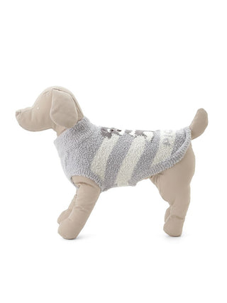 Schnauzer pet clothes by CAT&DOG, baby moco fabric, modeled on a dog mannequin, soft striped design for small pets.