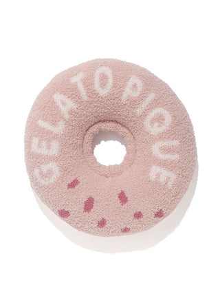 Blush pink donut-shaped CAT & DOG Baby Moco pet neck pillow with "GELATO PIQUE" text, perfect for cats and dogs.