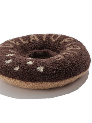 Plush brown donut-shaped CAT & DOG pet neck pillow, cozy design for baby animals.