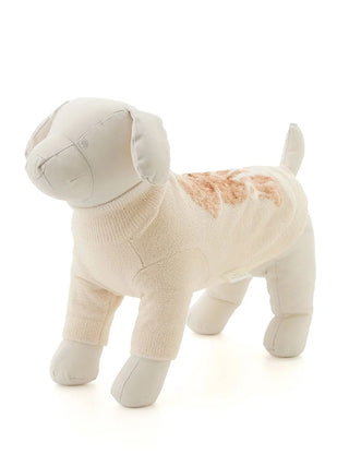 Premium Loungewear: Gelato Pique USA CAT&DOG Toy Poodle Pullover, high-neck jacquard knit.