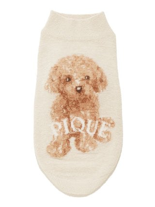 Premium Loungewear Toy Poodle Jacquard Knit Pet Pullover by Gelato Pique USA, high-neck design for cats and dogs.