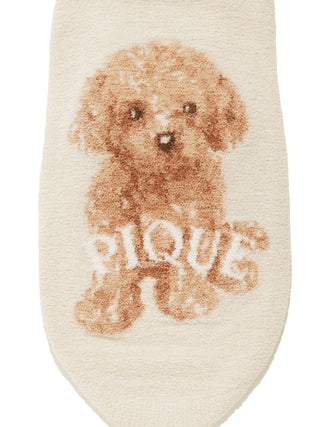 Premium loungewear toy poodle knit pullover by Gelato Pique USA, featuring a cute dog design for stylish pets.