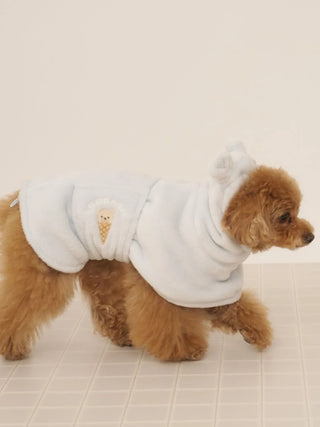 CAT&DOG Polar Bear Ice Motif Microfiber Gown