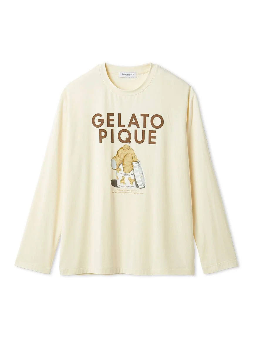 Men's Rayon Gelato Bear Long-sleeve T-shirt