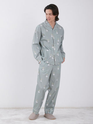 Sleep Bear Pattern Pajama Lounge Pants in blue, Men's Loungewear Lounge Pants at Gelato Pique USA