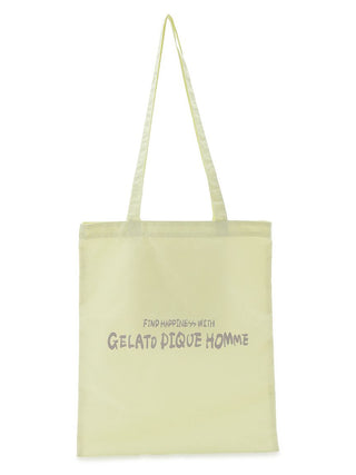 Men's printed classic tote bag by Gelato Pique USA in beige, featuring chic design and durable straps for modern style and functionality.