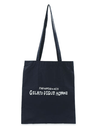 MEN'S Printed Classic Tote Bag by Gelato Pique with chic design and slogan 'Find Happiness with Gelato Pique Homme.'
