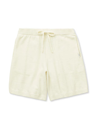 Air Moco Sleepy Bear Lounge Shorts in cream, featuring a cozy, plush design ideal for comfortable lounging and relaxation.