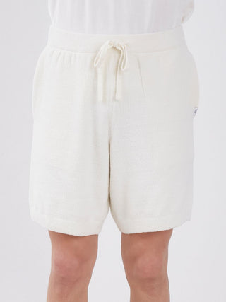 Air Moco Sleepy Bear Lounge Shorts in white, featuring cozy design and bear motif. Perfect for loungewear with playful charm.