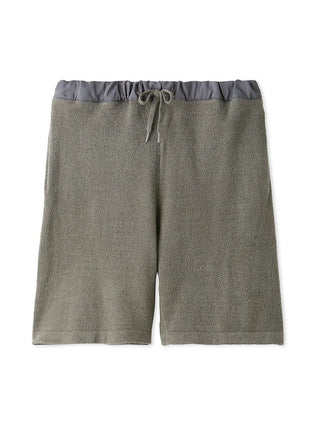 OCEANS Men's Cool Loungewear Shorts in gray, featuring a textured fabric and drawstring waistband for comfort and style.