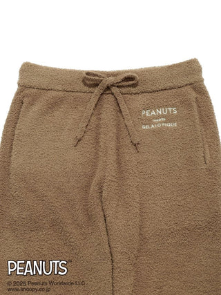 PEANUTS men's Olaf Jacquard lounge pants in brown made from soft Babymoco material by Gelato Pique featuring drawstring waist.