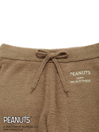 Peanuts men's Olaf Jacquard Lounge Pants in brown with drawstring, featuring Peanuts branding and soft Babymoco material.