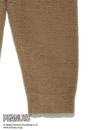 PEANUTS Olaf Jacquard Lounge Pants leg detail in brown Babymoco material.