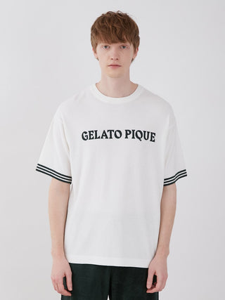 "Smoothie Lite Tennis Logo Lounge Top for Men with Gelato Pique design, retro tennis-inspired style in premium lightweight fabric."