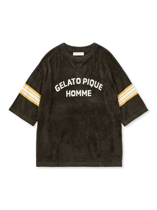 Smooth Light Logo Oversized Lounge T-shirt with sporty cuff lines and bold front text, made from lightweight material for comfort and style.