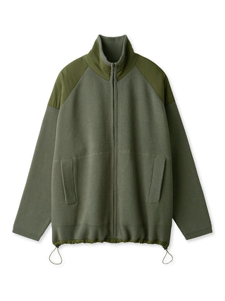 OCEANS Plating Moco ECWCS Blouson Jacket in green with ribbed knit design, showcasing stylish and functional men's comfort by Gelato Pique.