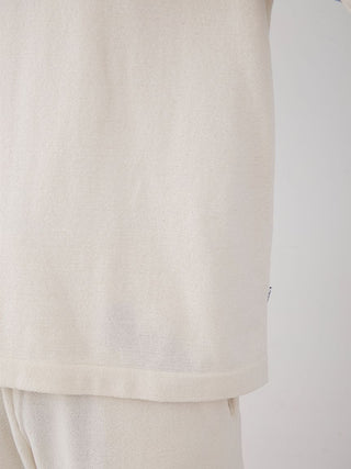 Men's Air Moco College Drop Shoulder Lounge T-Shirt in soft white fabric, showcasing casual style and comfort.