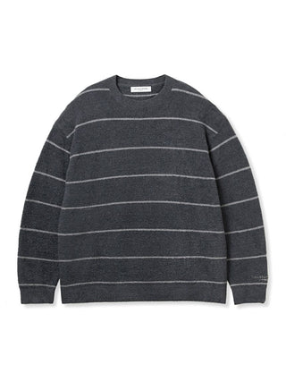 MEN's Hot Smoothie Pullover Sweater by Gelato Pique in gray with striping, made from cozy, breathable fabric for comfort and warmth.