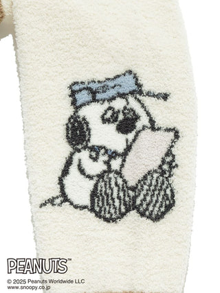 PEANUTS men's Olaf Babymoco cardigan sleeve detail with Olaf character patch.
