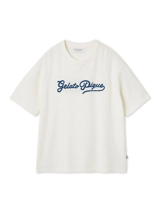 Gelato Pique USA Airy Moco Marine Jacquard Pullover, premium loungewear and sleepwear, white with logo, cozy and stylish