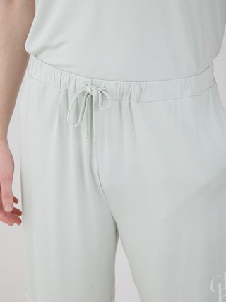 Men's COOL Rayon Comfy Lounge Shorts in light color, showcasing drawstring waist and smooth fabric for ultimate comfort.