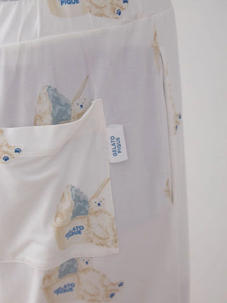 Polar bear motif lounge shorts by Gelato Pique featuring ice cream print and front pocket detail.