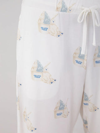 Polar bear motif lounge shorts by Gelato Pique featuring ice cream design, soft breathable fabric, and playful style.