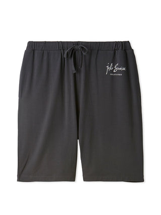 Men's Cool Rayon Lounge Shorts, black, comfortable fit by Gelato Pique for casual wear, featuring soft, breathable fabric.