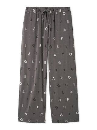 Gelato Pique USA Rayon Logo Men's Lounge Pants in grey with a premium cooling fabric, designed for comfortable sleepwear.