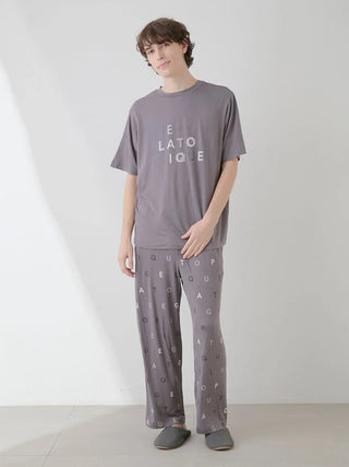 Gelato Pique USA premium loungewear, soft rayon logo motif men's lounge pants with cooling feature, ideal for stylish sleepwear.