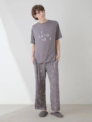 Men's Gelato Pique USA rayon lounge pants with logo motif, perfect for premium loungewear and sleepwear. Stylish cooling design.
