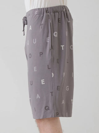 Gelato Pique USA Premium Loungewear Rayon Logo Motif Men's Lounge Shorts with soothing grey pattern, ideal for sleepwear.
