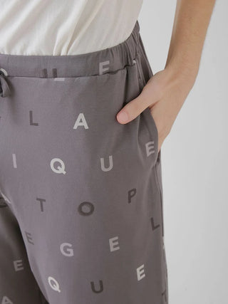 Premium Gelato Pique USA rayon logo motif men's lounge shorts, stylish cooling sleepwear with soft, smooth fabric.