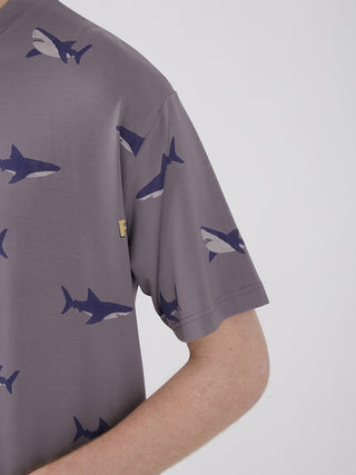 Men's Shark print T-shirt - Gelato Pique