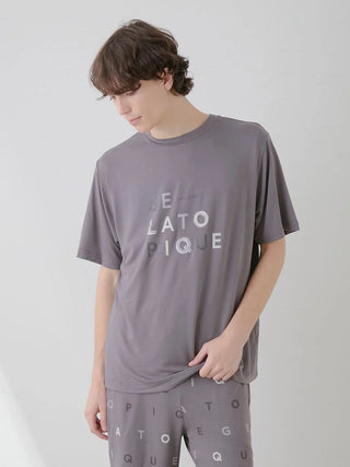 Premium loungewear Gelato Pique USA rayon T-shirt with logo, offering cool comfort and stylish design for versatile daily wear.