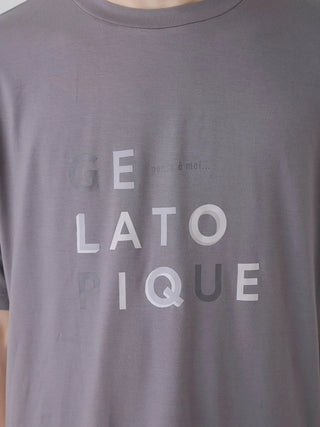 Gelato Pique USA men's rayon T-shirt featuring logo design, ideal for premium loungewear and sleepwear with a cool touch.