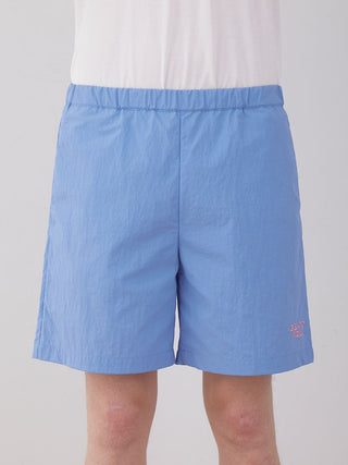 Vibrant blue men's nylon lounge shorts by Gelato Pique USA, offering a lightweight and breathable fit, perfect for summer.